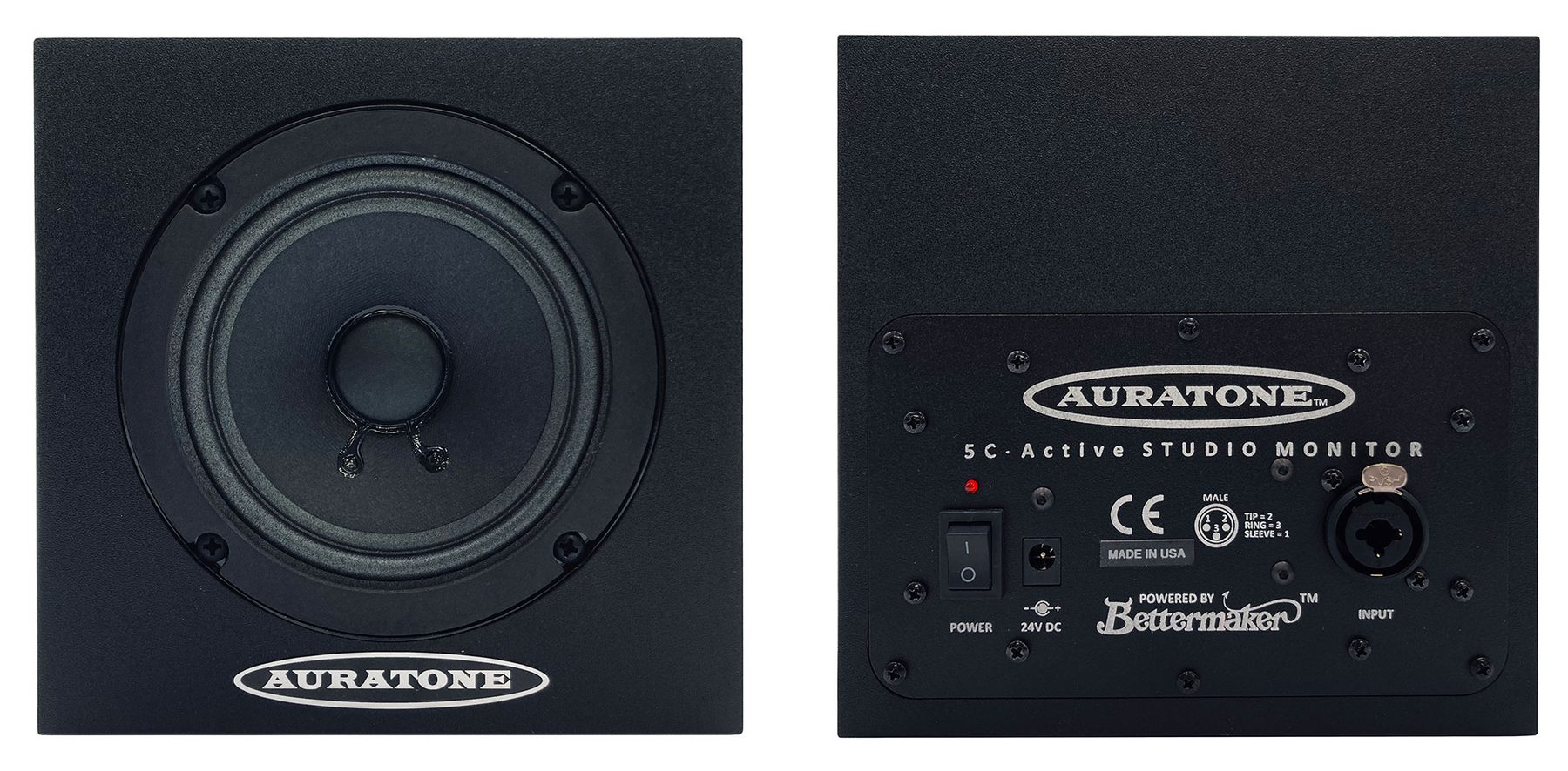 Auratone 5C Active – Black (front + back)